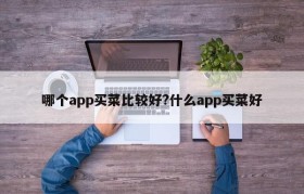 哪个app买菜比较好?什么app买菜好